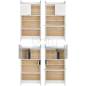 Chambre à coucher pour enfant Skander - Bois MDF stratifié - Blanc, chêne Chambre à coucher pour enfant Skander - Bois MDF stratifié - Blanc, chêne
