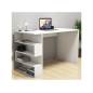 Bureau Blanc avec étagères| Blanc Bureau Blanc avec étagères| Blanc