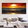 Tableau décoratif -  grand coucher de soleil bâche - 75*170 cm