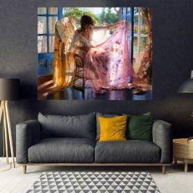 Tableau décoratif - vinyle femme libre - 80 x 100 cm