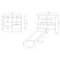 Chambre à coucher pour enfant Skander - Bois MDF stratifié - Blanc, chêne Chambre à coucher pour enfant Skander - Bois MDF stratifié - Blanc, chêne