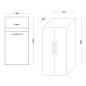 Chambre à coucher pour enfant Skander - Bois MDF stratifié - Blanc, chêne Chambre à coucher pour enfant Skander - Bois MDF stratifié - Blanc, chêne