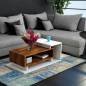 Table Base - Bois MDF - 90*35 *50 - Blanc& marron Table Base - Bois MDF - 90*35 *50 - Blanc& marron