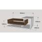 Table Base - Bois MDF - 90*35 *50 - Blanc& marron Table Base - Bois MDF - 90*35 *50 - Blanc& marron
