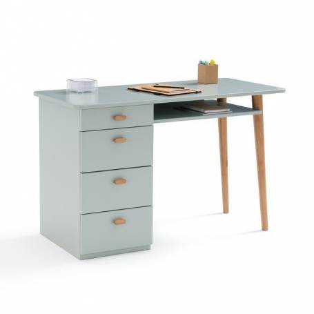 Bureau scandinave blanc 4 tiroirs
