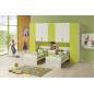 Chambre à coucher pour enfant Jumeaux - Bois MDF stratifié - blanc, vert d'eau