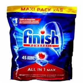 Finish Capsule - Lave Vaisselle - Tout-en-1 Max - Nature - Paquet de 45 Pastilles-