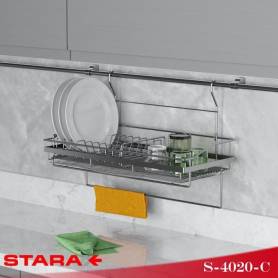 Porte assiette et verre S-4020-C + Tube 80cm et 2 supports STARAX