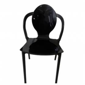 Chaise Noir - moderne sans repose-bras - 50 x 40 x 45