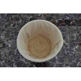 Panier - 15*13 cm - Tissu, fil de jute - terracotta - faite à la main