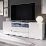 Meuble TV design- 160*40*60 cm - Bois MDF stratifié - Blanc