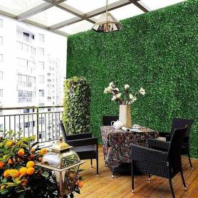 Lot de 1 Panneau décoratif 3D vert  - Mur végétal artificiel - 60*40cm