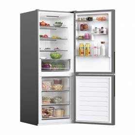 hoover - Réfrigérateur Combiné No FROST HOCE4T618EX - 341L - Inox - Garantie 2 ans