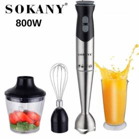 SOKANY – mélangeur à main 4 en 1 en acier inoxydable, batteur à œufs électrique, broyeur à Immersion, pour légumes et viande