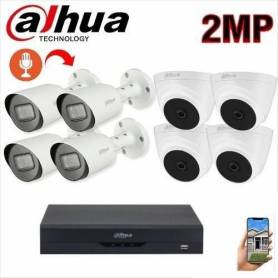 Dahua Pack 8 Caméras surveillance 2MP + XVR 8 - color vu - full color