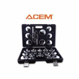 Coffret de clés à filtre à huile - 25 pièces - ACEM