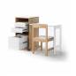 Bureau Pliant avec chaise - 120*90*45 cm - Bois MDF stratifié - blanc, chêne Bureau Pliant avec chaise - 120*90*45 cm - Bois MDF stratifié - blanc, chêne