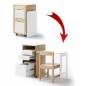 Bureau Pliant avec chaise - 120*90*45 cm - Bois MDF stratifié - blanc, chêne Bureau Pliant avec chaise - 120*90*45 cm - Bois MDF stratifié - blanc, chêne