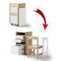 Bureau Pliant avec chaise - 120*90*45 cm - Bois MDF stratifié - blanc, chêne Bureau Pliant avec chaise - 120*90*45 cm - Bois MDF stratifié - blanc, chêne