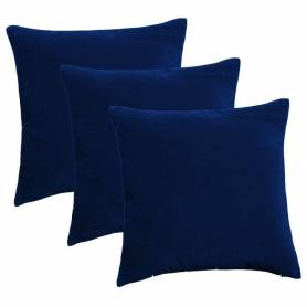 Pack de trois coussins - 40*40cm  - velours - Bleu 