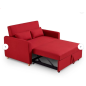 Fauteuil convertible Laura- 120*190 - Rouge Fauteuil convertible Laura- 120*190 - Rouge
