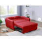 Fauteuil convertible Laura- 120*190 - Rouge Fauteuil convertible Laura- 120*190 - Rouge