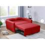 Fauteuil convertible Laura- 120*190 - Rouge