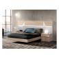 Lit Berne - MDF Stratifié - Chêne & Blanc Lit Berne - MDF Stratifié - Chêne & Blanc