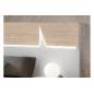 Lit Berne - MDF Stratifié - Chêne & Blanc Lit Berne - MDF Stratifié - Chêne & Blanc