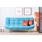 Ensemble canapé et fauteuil convertible MISA-Bleu Ciel