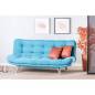 Ensemble canapé et fauteuil convertible MISA-Bleu Ciel