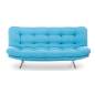 Ensemble canapé et fauteuil convertible MISA-Bleu Ciel