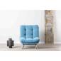 Ensemble canapé et fauteuil convertible MISA-Bleu Ciel