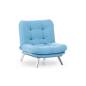 Ensemble canapé et fauteuil convertible MISA-Bleu Ciel