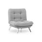 ENSEMBLE CANAPÉ ET FAUTEUIL CONVERTIBLE MISA-Gris 