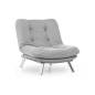 ENSEMBLE CANAPÉ ET FAUTEUIL CONVERTIBLE MISA-Gris 
