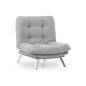 ENSEMBLE CANAPÉ ET FAUTEUIL CONVERTIBLE MISA-Gris 