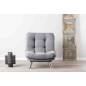 ENSEMBLE CANAPÉ ET FAUTEUIL CONVERTIBLE MISA-Gris 