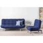 ENSEMBLE CANAPÉ ET FAUTEUIL CONVERTIBLE MISA-BLEU