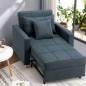 FAUTEUIL CONVERTIBLE COSY- 90*190 - GRIS CHARBON