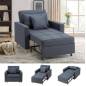 FAUTEUIL CONVERTIBLE COSY- 90*190 - GRIS CHARBON