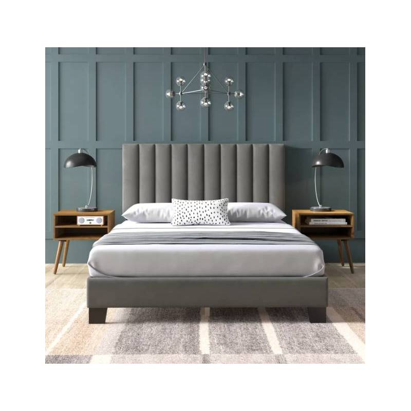 LIT QUEEN-Gris clair LIT QUEEN-Gris clair