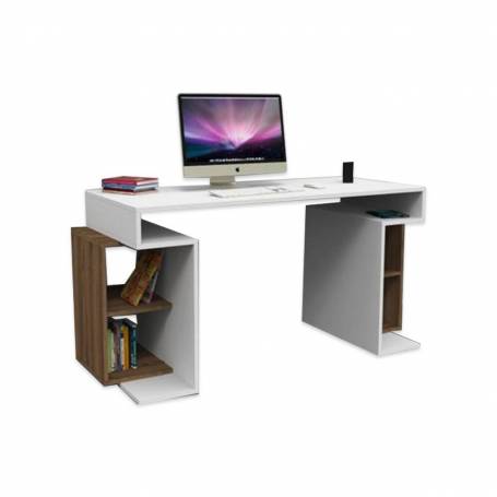 Bureau enfant -120*80*50cm-Blanc & marron