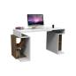 Bureau enfant -120*80*50cm-Blanc & marron Bureau enfant -120*80*50cm-Blanc & marron