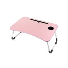 Table Pliable pour Ordinateur Portable - Rose