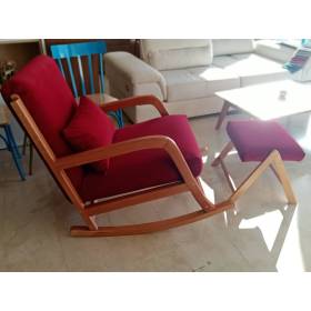 Chaise à bascule- Rouge Bordeau  - 105°*58cm*43cm