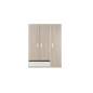 Chambre à coucher complète pour enfant - Bois MDF Stratifie  - Chêne, Blanc