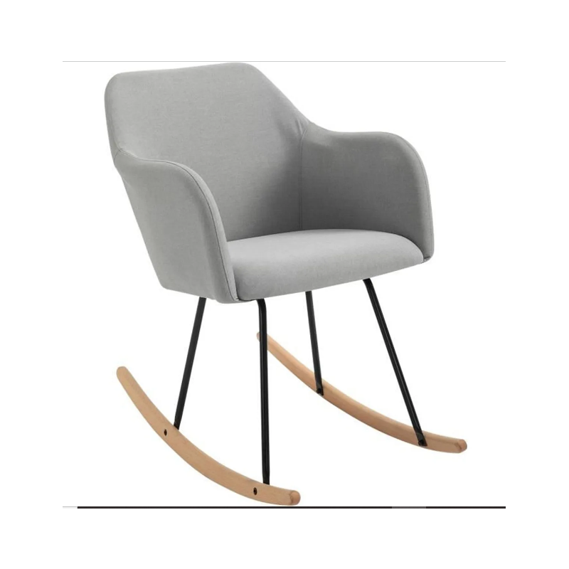 Fauteuil à bascule Rocking Chair - Gris clair  60cm* 90H cm*60cm