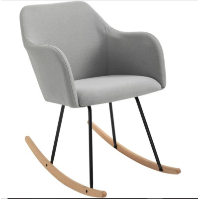 Fauteuil à bascule Rocking Chair - Gris clair  56cm* 80H cm*62cm