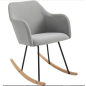 Fauteuil à bascule Rocking Chair - Gris clair  60cm* 90H cm*60cm